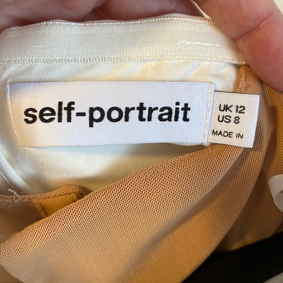 Self-Portrait Black And White Crepe Bow Mini Dress - Picture 4 of 14